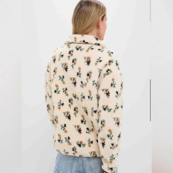 Saylor Tuckernuck Aliza Floral Sherpa Jacket Small - Picture 5 of 11